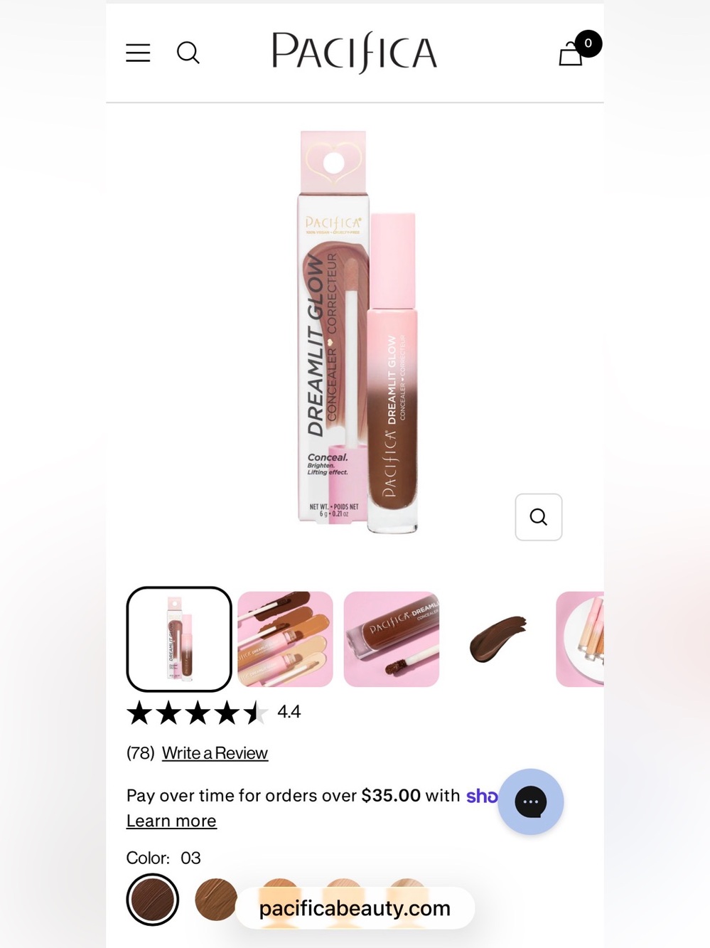 Pacifica Dreamlit Glow Concealer‎